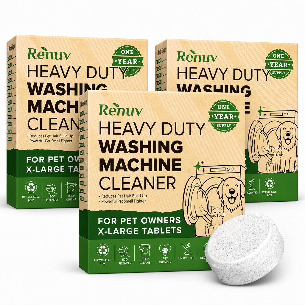 Renuv Pet Hair and Odor Washing Machine Cleaner 3-Pack
