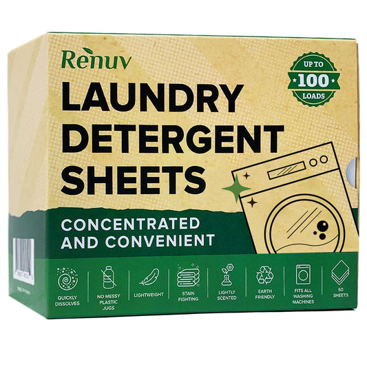 Laundry Detergent Sheets up to 100 Loads - Eco Friendly, Sustainable, Biodegradable & Liquidless Strips, 50 Sheets