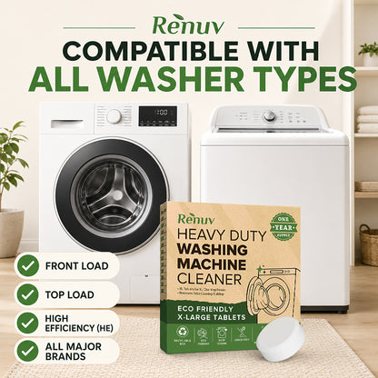 Washing Machine Cleaner Tablets - 12 XL Tablets - One Year Supply