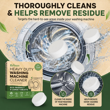 Washing Machine Cleaner Tablets - 12 XL Tablets - One Year Supply