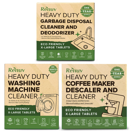 Coffee Maker Cleaner + Washing Machine Cleaner + Garbage Disposal Cleaner