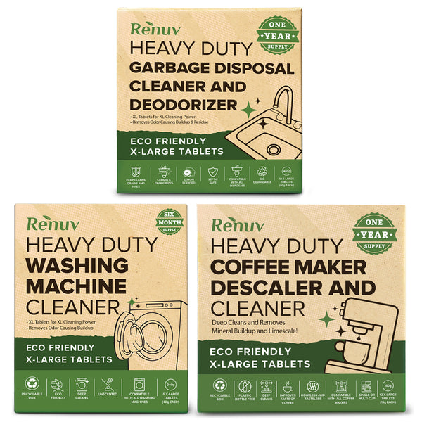 Coffee Maker Cleaner + Washing Machine Cleaner + Garbage Disposal Cleaner