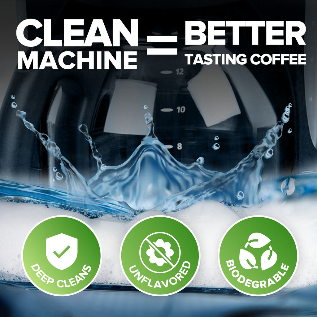 Coffee Maker Cleaner and Descaler Tablets, 12 Uses for Single Cup, Multi Cup, Coffee Pot Maker & Espresso Machines