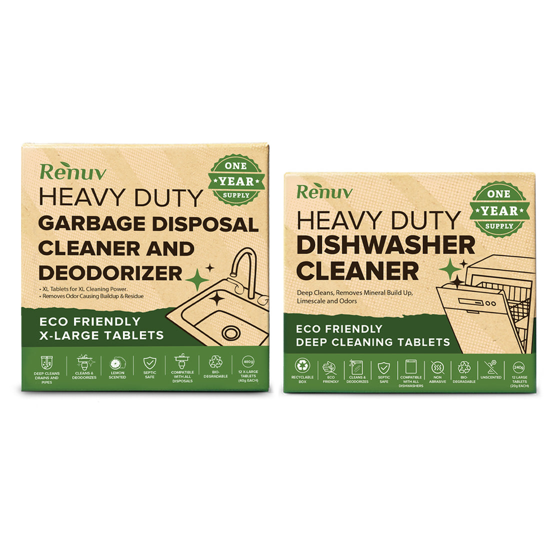 Dishwasher + Garbage Disposal Cleaner Bundle