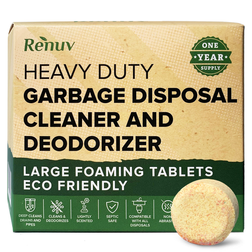 Garbage Disposal Cleaner and Deodorizer - (12 XL Tablets - 1 Year Supp ...