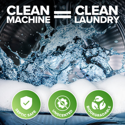 Washing Machine Cleaner Descaler Tablets - Heavy Duty Deep Cleaning for Front Load or Top Load Washer, 6 Pack