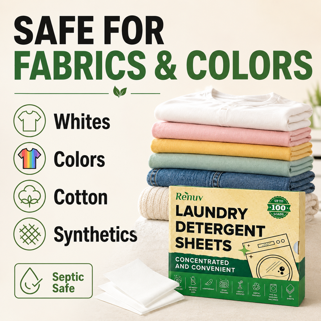 Laundry Detergent Sheets up to 100 Loads - Eco Friendly, Sustainable, Biodegradable & Liquidless Strips, 50 Sheets