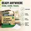Laundry Detergent Sheets up to 100 Loads - Eco Friendly, Sustainable, Biodegradable & Liquidless Strips, 50 Sheets