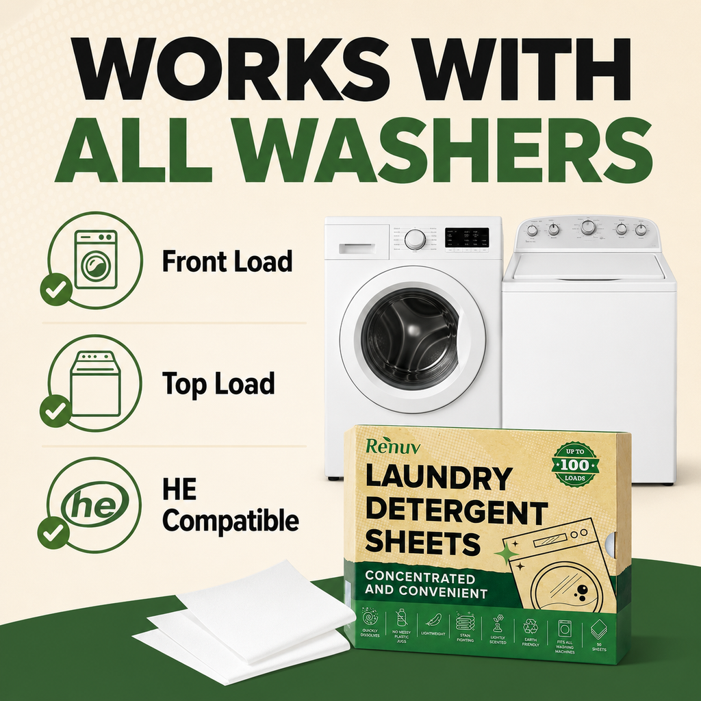 Laundry Detergent Sheets up to 100 Loads - Eco Friendly, Sustainable, Biodegradable & Liquidless Strips, 50 Sheets