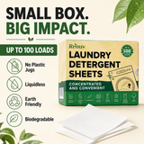 Laundry Detergent Sheets up to 100 Loads - Eco Friendly, Sustainable, Biodegradable & Liquidless Strips, 50 Sheets
