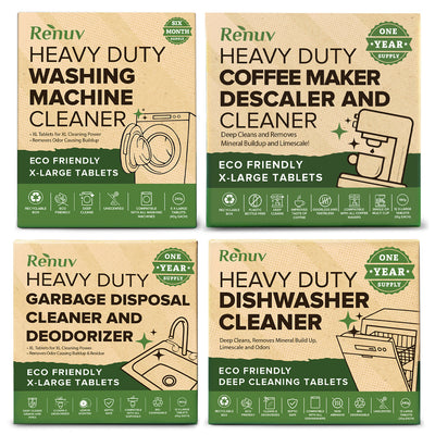 Washing Machine + Dishwasher + Garbage Disposal + Coffee Maker Cleaner Bundle
